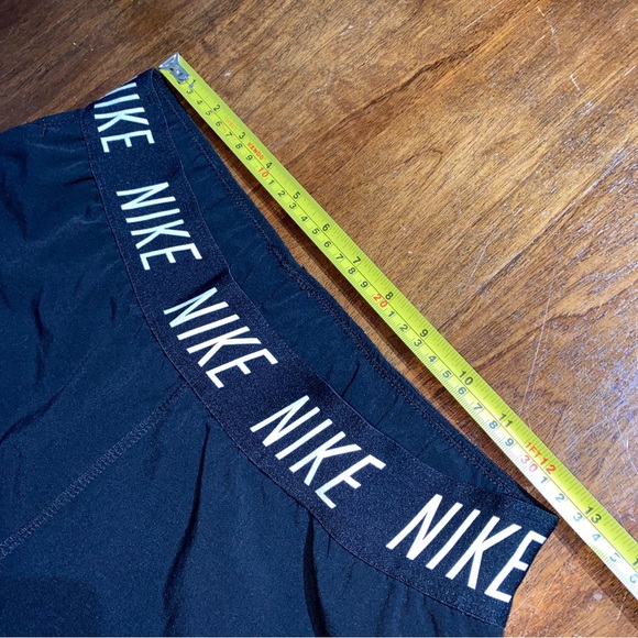 NIKE Sz S Womens Tracksuit Bottoms Black Tapered Loose Fit Mid Rise Track Pants - Picture 9 of 14